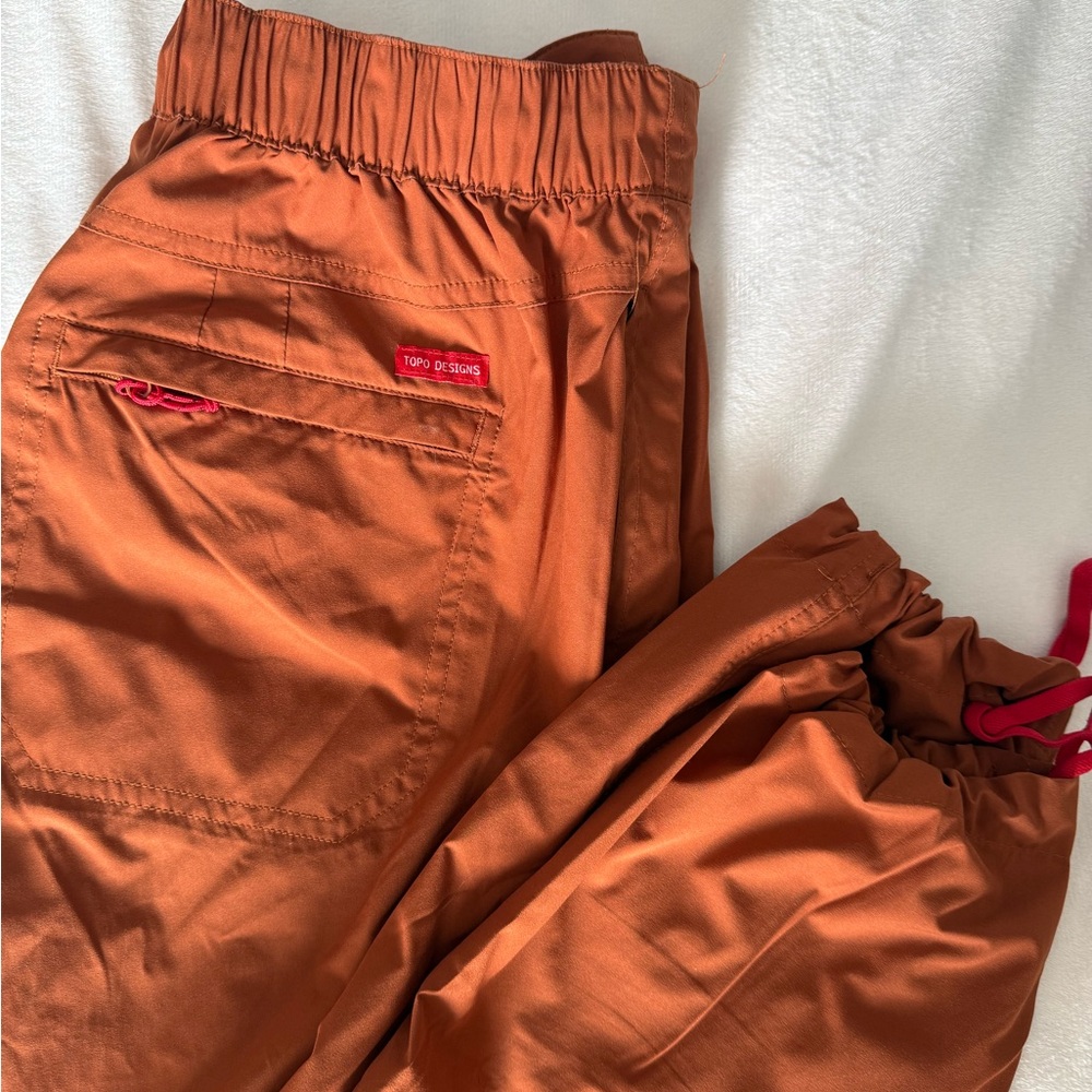 Topo Designs Rust Orange Elastic-Waist Pants